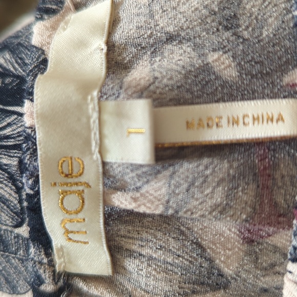 Maje Rimba Floral & Monkey Printed Hankerchief Midi Dress - Picture 16 of 16